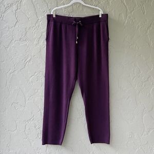 Chico's Zenergy Women's XL Size 3 Berry Cotton Cashmere Blend Jogger Pants NWT